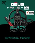 Black Friday $1299 Package 3 with 9" coil - XP DEUS II Remote and WSAII Wireless phones DEUS2-22FMFR