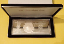 4 Ounce .999 Fine Silver Bullion Proof Bar 1997 $100 Bill